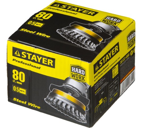 STAYER Ø 80 мм, щетка чашечная для УШМ 80 мм, 35137-080 STAYER Ø 80 мм, щетка чашечная для УШМ 80 мм, 35137-080