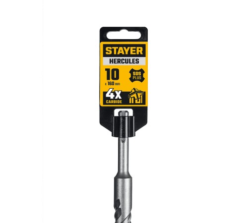STAYER HERCULES-4Х 10x160 мм, SDS-plus бур (29290-160-10) STAYER HERCULES-4Х 10x160 мм, SDS-plus бур (29290-160-10)