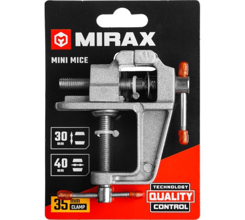 MIRAX 40 мм, настольные тиски для точных работ 32472-40 MIRAX 40 мм, настольные тиски для точных работ 32472-40
