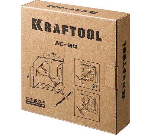 KRAFTOOL 2х80 мм, струбцина угловая AC-8 32202 KRAFTOOL 2х80 мм, струбцина угловая AC-8 32202