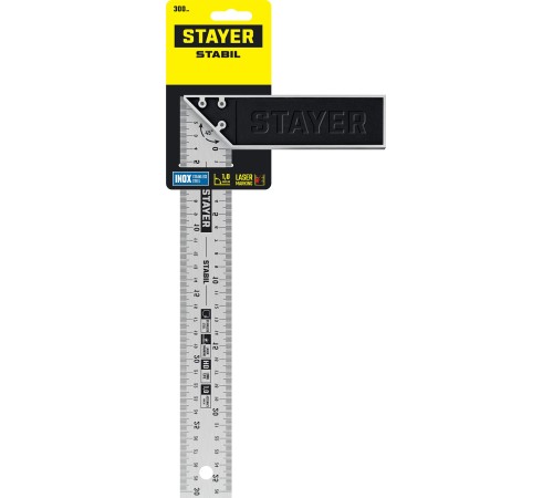 STAYER 300 мм, столярный угольник, Professional (3431-30)