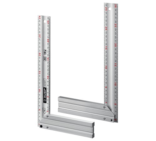 ЗУБР 300 мм, с усиленным алюминиевым полотном, жесткий столярный угольник 34392-30 ЭКСПЕРТ