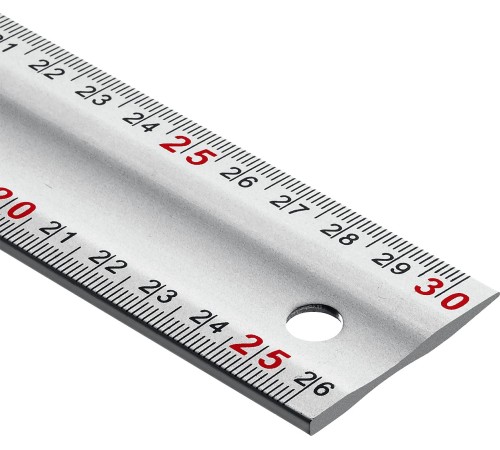 ЗУБР 300 мм, с усиленным алюминиевым полотном, жесткий столярный угольник 34392-30 ЭКСПЕРТ