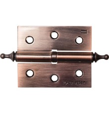 ЗУБР 75 х 63 х 2.5 мм, разъемная, левая, цвет старая медь (AC), 2 шт, карточная петля (37605-075-6L)