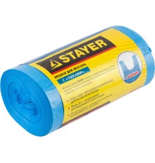 Stayer 35 л, 30 шт, голубые, с ″ушками″, мусорные мешки (39155-35) Stayer 35 л, 30 шт, голубые, с ″ушками″, мусорные мешки (39155-35)