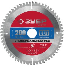 ЗУБР Универсальный рез, 200 x 30 мм, 60Т, пильный диск по алюминию (36916-200-30-60) ЗУБР Универсальный рез, 200 x 30 мм, 60Т, пильный диск по алюминию (36916-200-30-60)