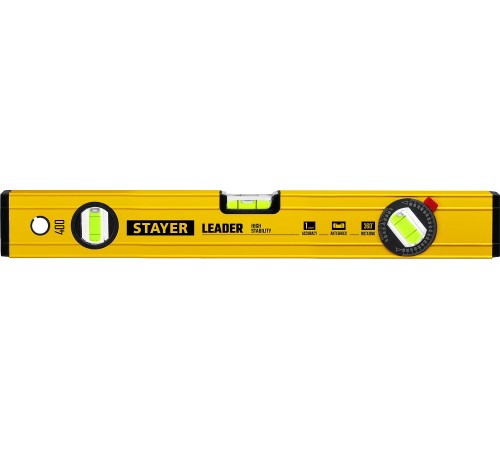 STAYER LEADER, 400 мм, усиленный профиль, уровень с поворотным глазком (3466-040) STAYER LEADER, 400 мм, усиленный профиль, уровень с поворотным глазком (3466-040)