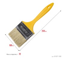 STAYER UNIVERSAL, 100 мм, 4″, светлая натуральная щетина, пластмассовая ручка, плоская кисть (0107-100) STAYER UNIVERSAL, 100 мм, 4″, светлая натуральная щетина, пластмассовая ручка, плоская кисть (0107-100)