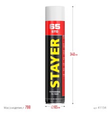 STAYER STD 65, 750 мл, адаптерная, выход до 65 л, монтажная пена, Professional (41134)