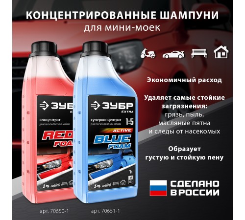 ЗУБР 1 л, шампунь для минимоек универсальный, EXTRA (70650-1) ЗУБР 1 л, шампунь для минимоек универсальный, EXTRA (70650-1)
