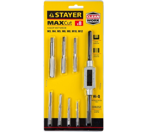 STAYER 8 предметов, легированная сталь, набор метчиков MaxCut 28016-H8_z01 Master STAYER 8 предметов, легированная сталь, набор метчиков MaxCut 28016-H8_z01 Master