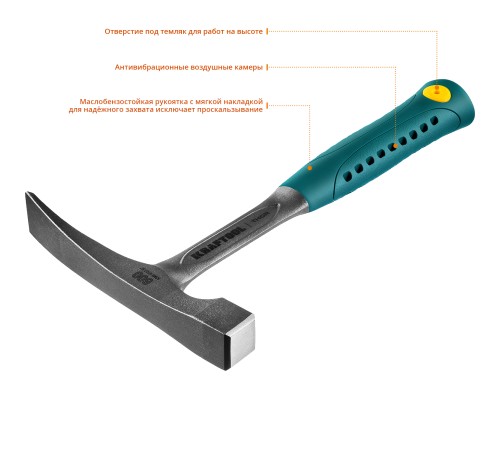 KRAFTOOL 600 г, цельнокованный, молоток каменщика 20191 KRAFTOOL 600 г, цельнокованный, молоток каменщика 20191