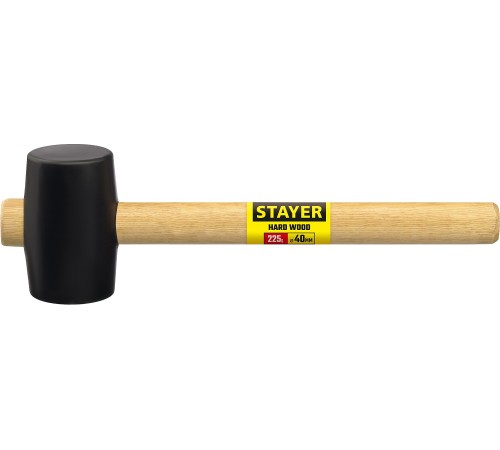 STAYER 225 г, киянка резиновая черная с деревянной ручкой 20505-40 Master STAYER 225 г, киянка резиновая черная с деревянной ручкой 20505-40 Master