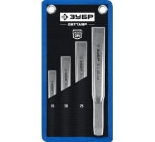 ЗУБР Двутавр, 4 шт, набор слесарных зубил по металлу, Профессионал (2104-H4)