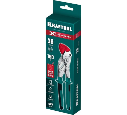 KRAFTOOL VISE-WRENCH X, 180 мм, клещи переставные-гаечный ключ (22066) KRAFTOOL VISE-WRENCH X, 180 мм, клещи переставные-гаечный ключ (22066)