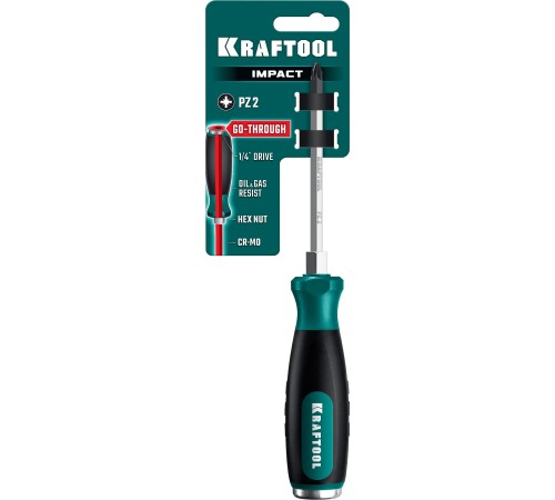 KRAFTOOL IMPACT PZ 2, сквозной стержень Cr-Mo, Ударная отвертка (250035-2) KRAFTOOL IMPACT PZ 2, сквозной стержень Cr-Mo, Ударная отвертка (250035-2)