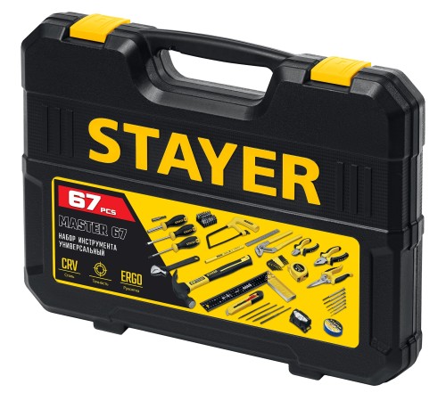 STAYER Master-67 67 предм., Универсальный набор инструмента для дома (22055-H67) STAYER Master-67 67 предм., Универсальный набор инструмента для дома (22055-H67)