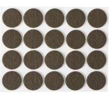 STAYER d 22 мм, самоклеящиеся, фетровые, 20 шт, коричневые, мебельные накладки (40910-22)