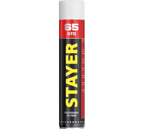 STAYER STD 65, 750 мл, адаптерная, выход до 65 л, монтажная пена, Professional (41134) STAYER STD 65, 750 мл, адаптерная, выход до 65 л, монтажная пена, Professional (41134)