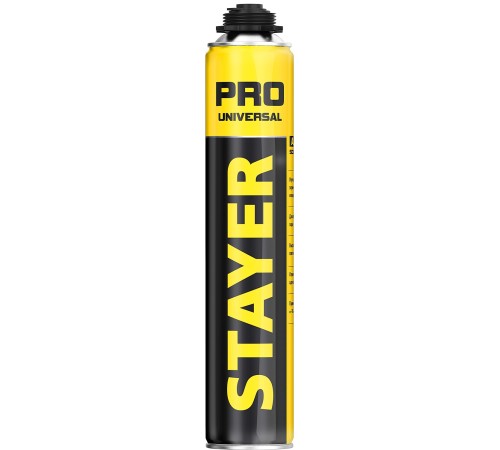 STAYER PRO, 750 мл, пистолетная, выход до 35 л, всесезонная, монтажная пена, Professional (41135) STAYER PRO, 750 мл, пистолетная, выход до 35 л, всесезонная, монтажная пена, Professional (41135)