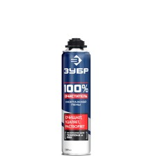 ЗУБР 500 мл, 100% очиститель, монтажной пены (41149)