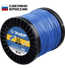 ЗУБР КРУГ, 3.0 мм, 240 м, леска для триммера, Профессионал (71015-3.0) ЗУБР КРУГ, 3.0 мм, 240 м, леска для триммера, Профессионал (71015-3.0)