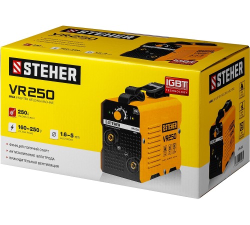 STEHER 250 А, ММА, сварочный аппарат инверторный VR-250