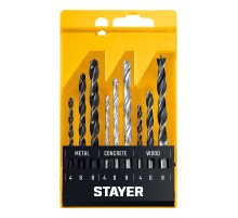 STAYER Combi 9 предметов, набор комбинированных сверл (29720-H9)