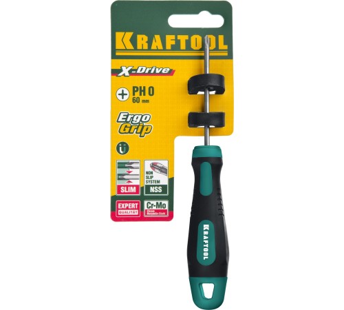 KRAFTOOL PH0х60 мм, отвертка слесарная 250072-0-060 KRAFTOOL PH0х60 мм, отвертка слесарная 250072-0-060