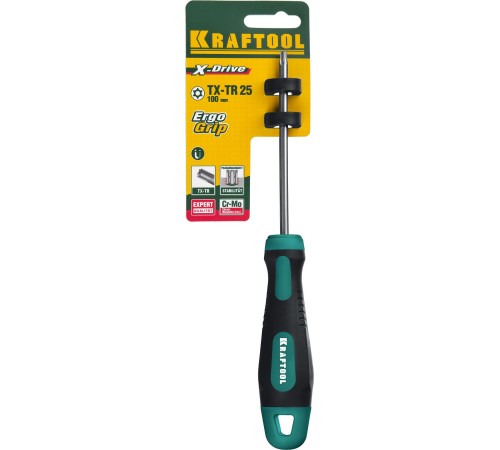 KRAFTOOL TX HOLE 25х100 мм, отвертка слесарная 250077-25-100 KRAFTOOL TX HOLE 25х100 мм, отвертка слесарная 250077-25-100