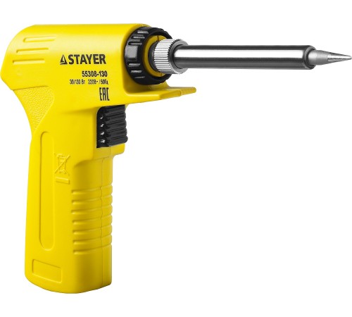 STAYER 30/130 Вт, двухкомпонентная рукоятка, электропаяльник Proterm 55308-130 Professional STAYER 30/130 Вт, двухкомпонентная рукоятка, электропаяльник Proterm 55308-130 Professional