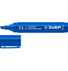 ЗУБР МП-300К синий, 2-5 мм, клиновидный перманентный маркер (06323-7)
