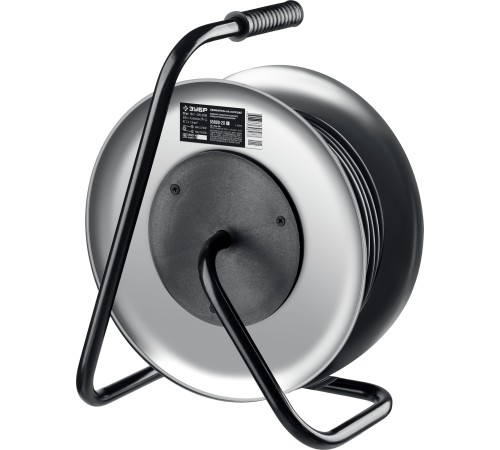 ЗУБР КГ-315, КГ, 3 x 1.5 мм2, 20 м, 3700 Вт, IP44, силовой удлинитель на стальной катушке, Профессионал (55080-20)