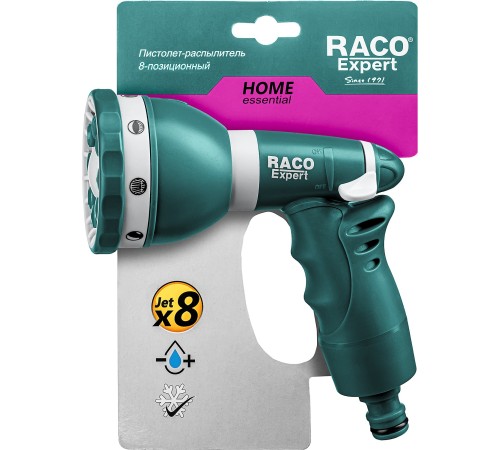 RACO 8 режимов, пластиковый с TPR, пистолет поливочный 484C 4255-55/484C RACO 8 режимов, пластиковый с TPR, пистолет поливочный 484C 4255-55/484C