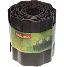 GRINDA 20 см х 9 м, коричневая, полиэтилен низкого давления, бордюрная лента (422247-20)