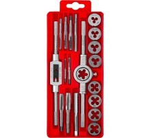 ЗУБР 20 предм., сталь 9ХС, набор метчиков и плашек в пластиковом боксе (2810-H20)