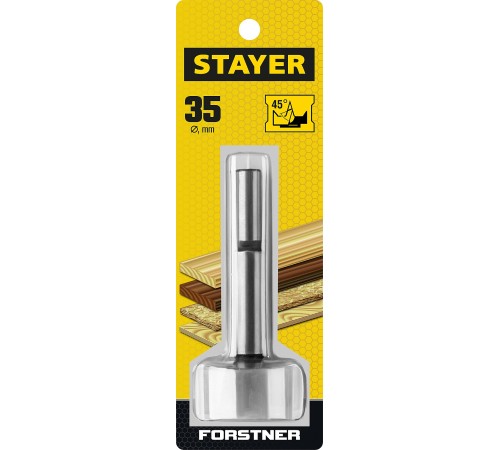 STAYER Ø35 х 90 мм, сверло Форстнера по дереву  STAYER Ø35 х 90 мм, сверло Форстнера по дереву