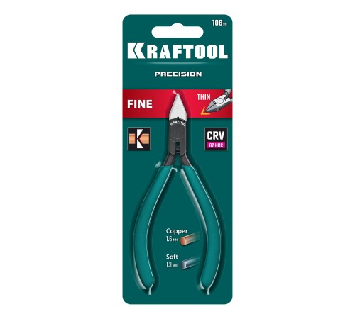 KRAFTOOL Precision, чистый рез 108 мм, прецизионные бокорезы (220017-6-10)