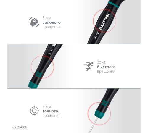 KRAFTOOL Precision 7, 7 предм., Набор отверток (25686) KRAFTOOL Precision 7, 7 предм., Набор отверток (25686)