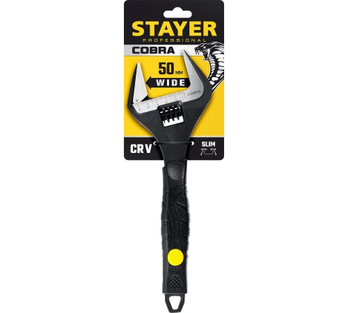 STAYER Cobra, 250/50 мм, разводной ключ, Professional (27264-25) STAYER Cobra, 250/50 мм, разводной ключ, Professional (27264-25)