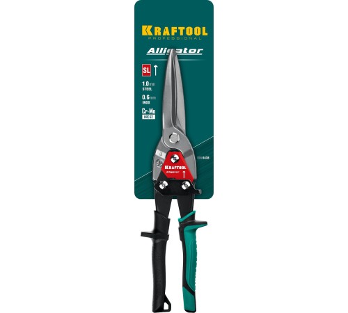 KRAFTOOL 290 мм, прямые удлинённые ножницы по металлу Alligator 2328-SL KRAFTOOL 290 мм, прямые удлинённые ножницы по металлу Alligator 2328-SL