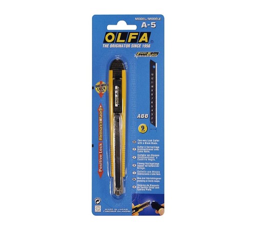 OLFA 9 мм, сегментированное лезвие, AUTOLOCK, нож безопасный OL-A-5