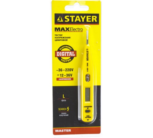 STAYER 12-220 В, 125 мм, тестер напряжения 45290