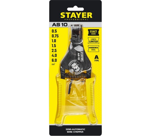 STAYER 0.5-6 мм², стриппер полуавтоматический AS-10 22631_z02 Professional STAYER 0.5-6 мм², стриппер полуавтоматический AS-10 22631_z02 Professional