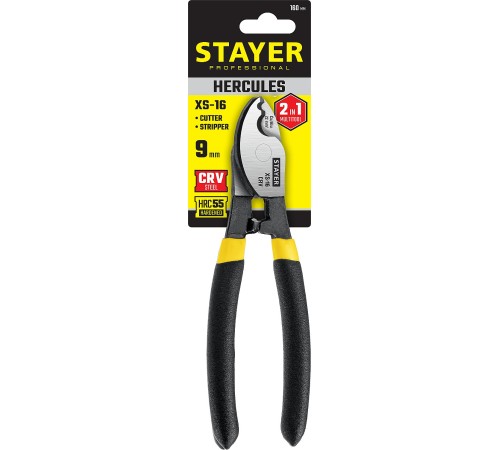 STAYER 160 мм, до 9 мм, кабелерез HERCULES XS-16 2332-16_z02 Professional STAYER 160 мм, до 9 мм, кабелерез HERCULES XS-16 2332-16_z02 Professional