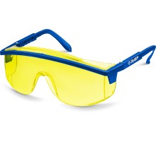 ЗУБР ПРОТОН, открытого типа, жёлтые, стекло увеличенного размера, защитные очки, Профессионал (110482)