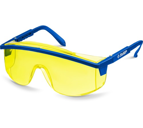 ЗУБР жёлтые, линза увеличенного размера, защитные очки ПРОТОН 110482