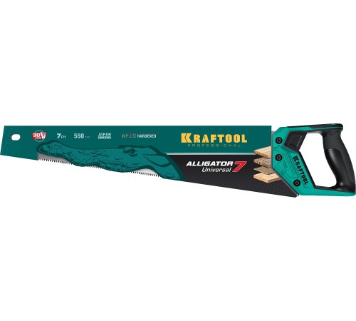 KRAFTOOL 7 TPI, 550 мм, ножовка универсальная Alligator Universal 7 15004-55 KRAFTOOL 7 TPI, 550 мм, ножовка универсальная Alligator Universal 7 15004-55