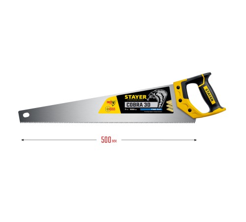 STAYER 7 TPI, 500 мм, ножовка универсальная (пила) COBRA 3D 1512-50_z01 Professional STAYER 7 TPI, 500 мм, ножовка универсальная (пила) COBRA 3D 1512-50_z01 Professional