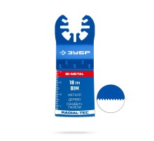 ЗУБР BIM 35x40 мм, 18TPI полотно пильное, универсальный чистый рез: металл, твердое дерево, пластик (15550-35-40) ЗУБР BIM 35x40 мм, 18TPI полотно пильное, универсальный чистый рез: металл, твердое дерево, пластик (15550-35-40)